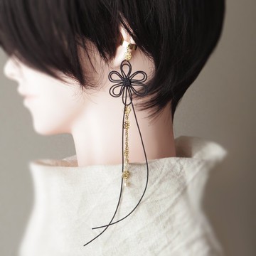 單邊耳掛式耳飾 單腳纏繞・共鳴