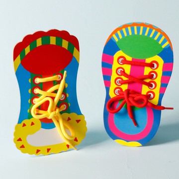 🌈DIY系鞋帶玩具兒童打蝴蝶結益智早教玩具材料六一幼兒園禮物