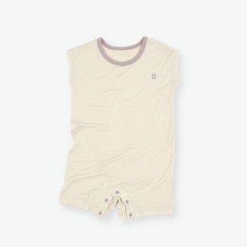 minihope輕柔感Baby連身裝-米色