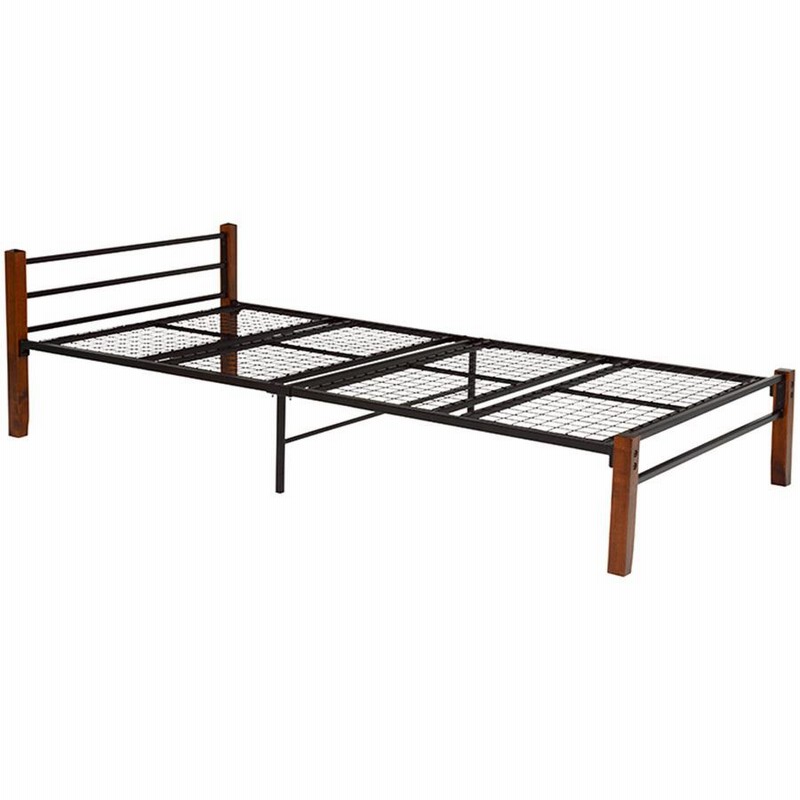 シングルベッドとマットレス 楽天市場】シングルベッドKH-3087BK-MS (約)幅100×奥行216.5×高