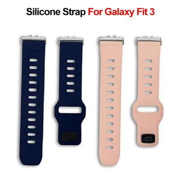 SAMSUNG 適用於三星 Galaxy Fit 3 手鍊替換帶配件的矽膠錶帶