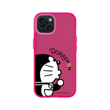 iPhone 15 Clear 粉漾桃 - 哆啦A夢 Doraemon - 哆啦A夢黑白款