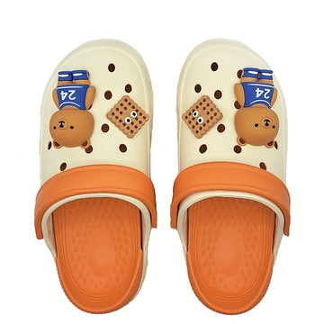 雙色卡通園丁鞋-米色19cm