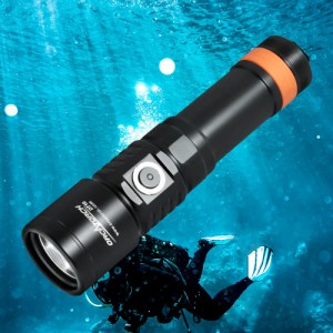 ORCATORCH D710 Scuba Diving Light 3000 Lumen Super Bright Underwater Flashlight with Degrees Narrow Beam IP68 Waterproof