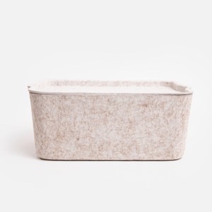 伊登毛氈含蓋收納籃 提把米