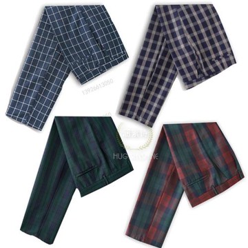 超火格子褲人手一件~DK男褲2022年新款高腰青春格子休閑直筒褲