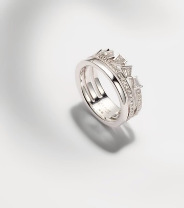 Bucherer Fine Jewellery 18kt white gold ring with diamonds