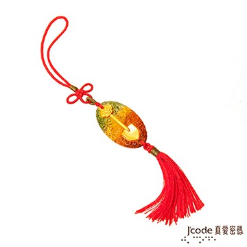 J’code真愛密碼 如意金鏟 黃金/琉璃吊飾