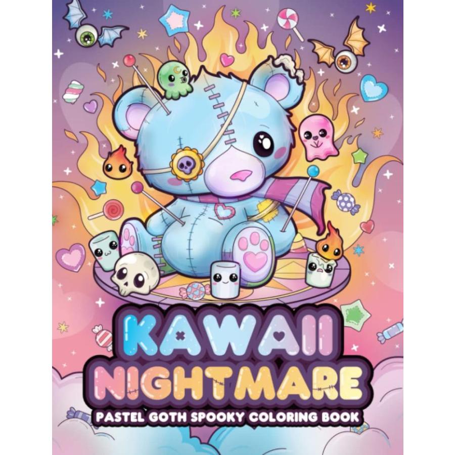 Kawaii Nightmare Pastel Goth Spooky Coloring Book: Creepy Kawaii  Horror C