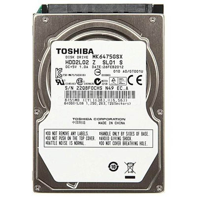 東芝 TOSHIBA 2.5インチ 内蔵ハードディスク 640GB SATA 16MB 7200rpm