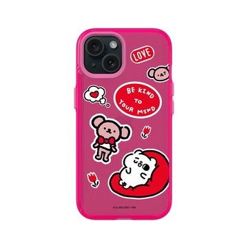 iPhone 15 Clear 粉漾桃 - 爽爽貓 Song Song Meow by SECOND - Be Kind To Your Mind
