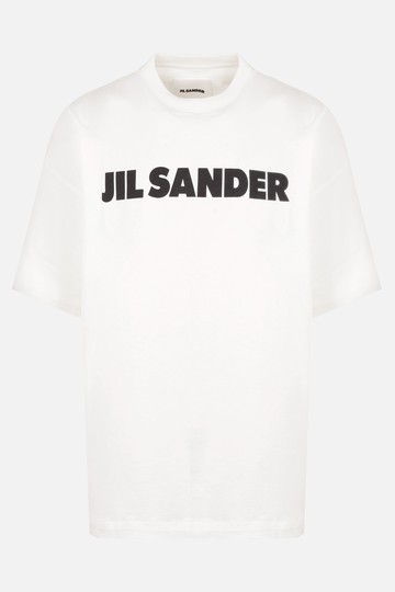 JIL SANDER logo printed jersey oversized short sleeves sweatshirt Man