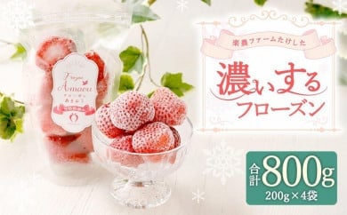 武下さんちの　冷凍あまおう　「濃いするフローズン200g」×4袋