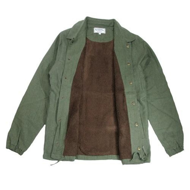 A HOPE HEMP アホープヘンプ HEMP FLANNEL COACH JKT(裏ボア) / OLIVE