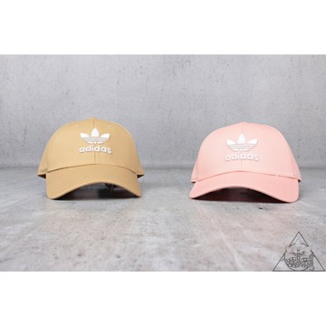 【HYDRA】adidas Originals Trefoil Cap 三葉草 愛迪達 老帽 卡其 粉【DV0172】
