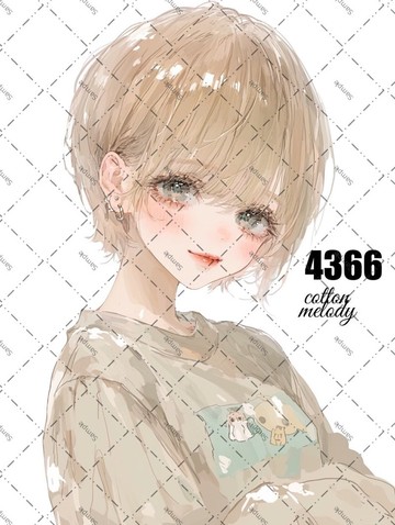 original sticker no.4366 人物貼紙 原創貼紙 原創人物貼紙 裝飾貼紙 cotton melody