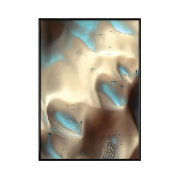 火星地貌 金沙細細 藝術掛畫  40 x 30cm  黑色