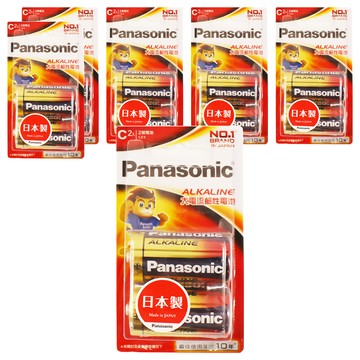 Panasonic 鹼性電池 2號 LR14TTS/2B  2顆  6組