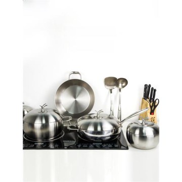 康鈦純鈦炒菜鍋煎炒鍋鈦奶鍋湯鍋廚房鍋具送禮德國套裝無涂層鈦鍋