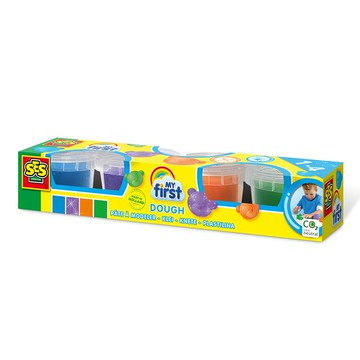 荷蘭SES 幼兒無毒創意黏土4色 x 90g 12+ Months  Multicolor  360g  1盒