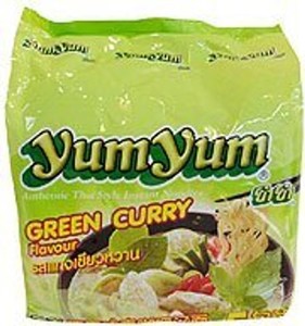 トムヤムインスタントラーメン　グリーンカレー味　ヤムヤムYUMYUM GREEN CURRY 5個入り