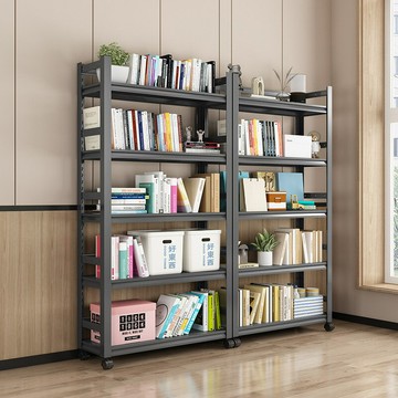 家用鐵藝書架置物架落地多層收納架兒童繪本架客廳書柜鋼制貨架zm7191ws7191