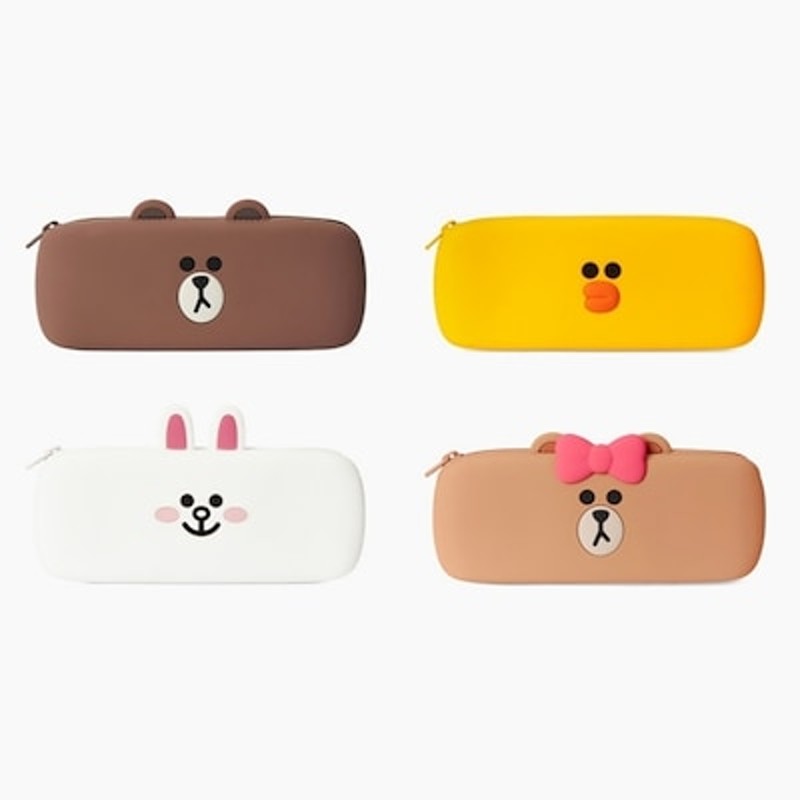 ラインフレンズ Line Friends Face Silicone Pencil Case フェイスシリコン筆箱ケース顔ブラウンコニー 通販 Lineポイント最大1 0 Get Lineショッピング