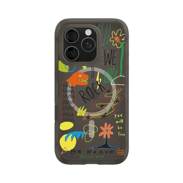 iPhone 16 Pro AirX 本質黑 - MacaronToe 馬卡龍腳趾 - 勇敢一點 We Rock