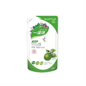 一滴淨 蘆薈多酚食品用洗潔精 800g補充包 檸檬