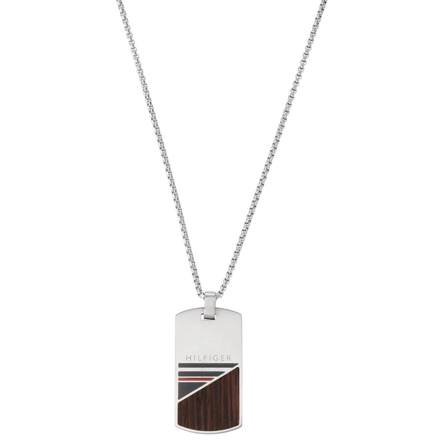 トミーヒルフィガー ネックレス ペンダント Tommy Hilfiger メンズ ロゴプレート ドッグタグ シルバー/マルチカラーWOOD DOG  TAG 2790322 通販 LINEポイント最大0.5%GET | LINEショッピング