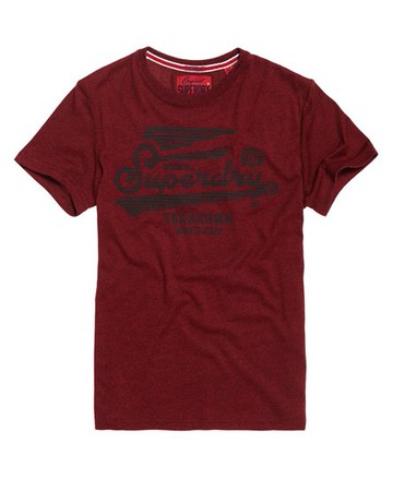 Superdry Men's Men's High Flyers Tonal T-Shirt Red / Bright Berry Grit - Size: XL