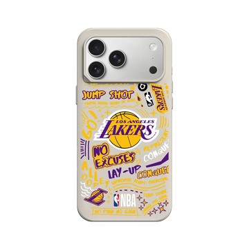 iPhone 17 Pro Max SolidX 貝殼灰 - NBA - 塗鴉系列-洛杉磯湖人 L.A. Lakers - Graffiti