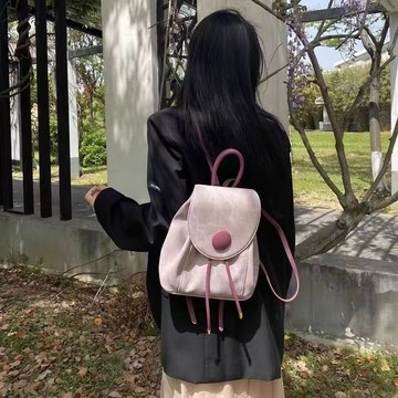 🎒爆款直降價🎒 後背包 背包 書包 雙肩包 大容量後背包CIREKJIE !牛仔粉色雙肩包2024新款學生書包大容量