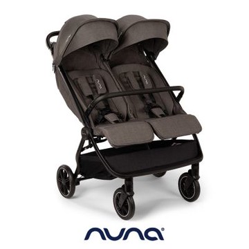 荷蘭nuna-TRVL dubl雙座型秒收時尚輕摺車(雷鳴灰)