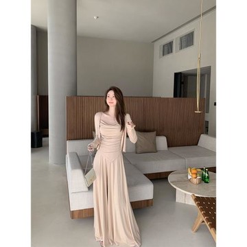 Tongse 溫婉套裝 度假休閑三件套女夏薄款慵懶開衫闊腿褲吊帶