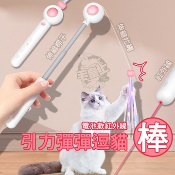 【最高折300】毛皇上寵物玩具 引力彈彈逗貓棒 伸縮逗貓棒 紅外線逗貓 逗貓玩具 趣味逗貓 貓玩具