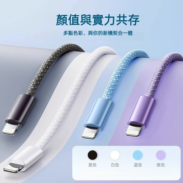 鋁合金接頭 編織數据綫 PD快充 USB 充電線 iPhone 17 16 oppo ipad Type-C 車載充電線