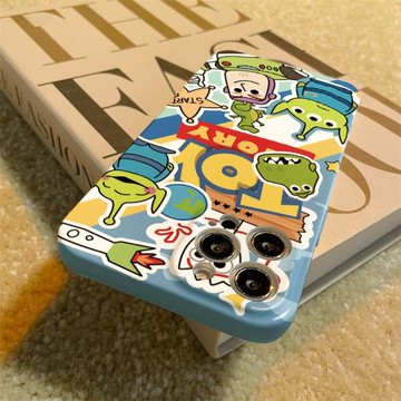 趣味三眼仔亮面硬殼14適用12蘋果13手機殼11pro女8男mini全包x直邊7plus防摔promax新款xs潮xr高級感iPhone