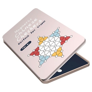 YouRPUZZLE 鐵盒桌遊-跳棋G2490 磁性便攜 親子互動益智遊戲  1入