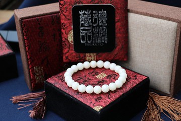 白玉菩提根 10mm圓珠 白玉手珠 白玉手環 白玉手鍊 客製化設計