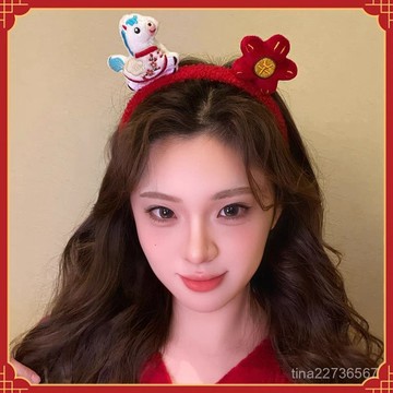 秋冬新款-2026本命年馬年生肖髮箍女頭飾搞怪兒童錶演拍照髮卡頭箍髮捆髮飾 BOPX