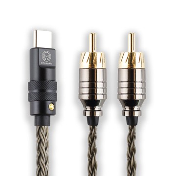 TypeC to RCA 16股7N單晶銅鍍銀【M206】雙蓮花 轉2RCA 信號線