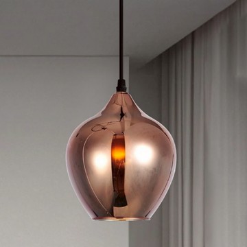 E27電鍍玻璃單吊燈 L01-0954