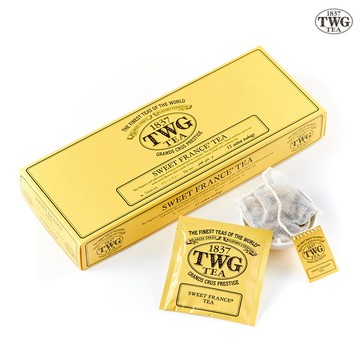 【TWG Tea】手工純棉茶包 甜蜜法蘭西茶 15包/盒(Sweet France Tea; 綠茶)