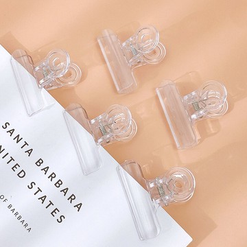 多功能透明長尾夾 辦公 事務 多尺寸 小夾子 開口夾 票據夾 圓尾夾【BlueCat】【RC4500】