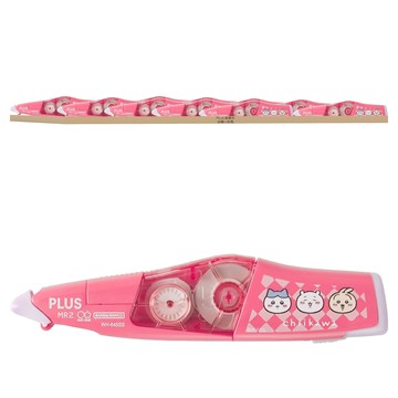 PLUS 普樂士 吉伊卡哇MR2修正帶 聯名款智慧型滾輪 彈力蓋帽輕觸即開 新型迷你滾輪不易刮破 5mmx6m  紅色  1盒