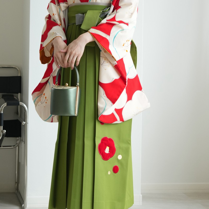 袴 レンタル 卒業式 袴 2尺袖着物 袴 17点セット 紅一点 レトロ
