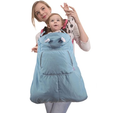 JoyNa - 腰凳背帶防風毯蓋毯-藍色