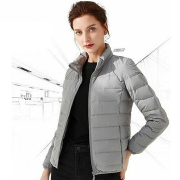 【巴黎精品】現貨+預購 真羽絨90%鴨絨輕羽絨外套羽絨衣夾克-保暖立領韓版修身薄款女外套7色a1hd8