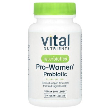 Vital Nutrients, Hyperbiotics®，Pro-Women® 益生菌，30 片全素片